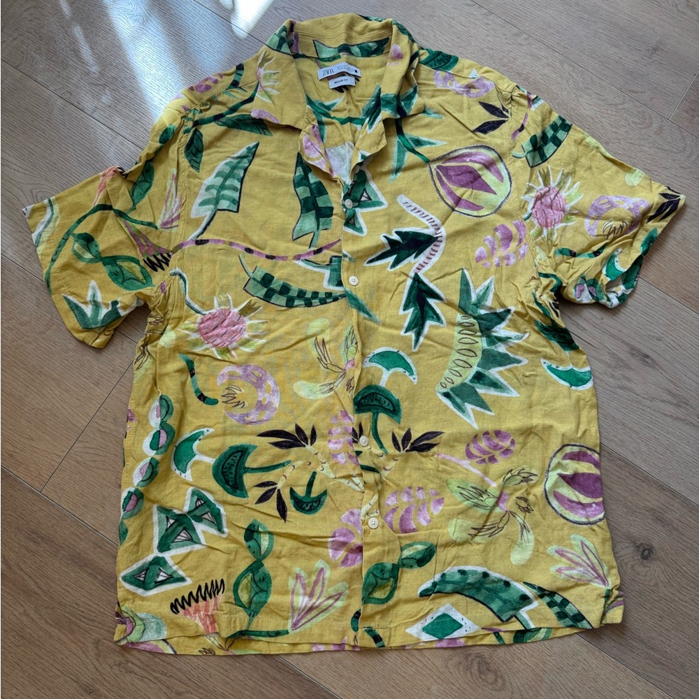 ZARA MEN vacation short sleeves shirt